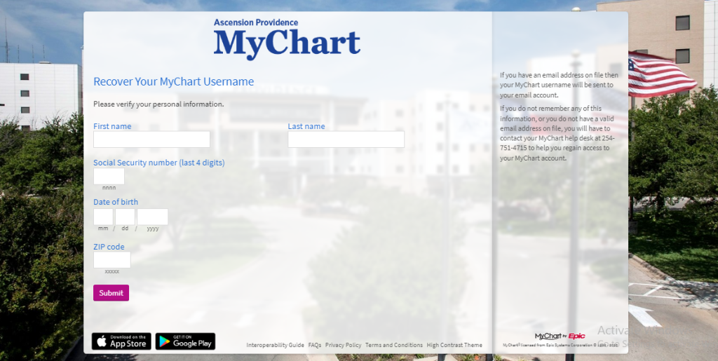 Ascension Providence Patient Portal Chnage username